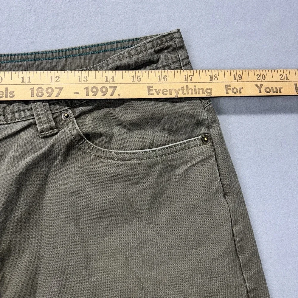The North Face Pants‎ Mens 34x33 Canvas Olive Green 5 Pocket Stretch Workwear